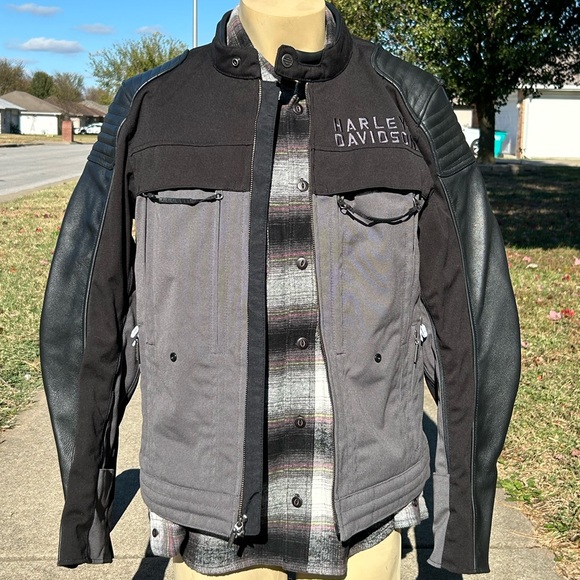 Harley Davidson Riders Jacket w/Armour pockets sz Large - Picture 1 of 11